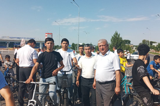 The deputy dean of the Faculty of Transport, G. Tukhliyev, along with faculty tutors and students of the Faculty of Transport, took an active part in "VELOMARAFON" on the occasion of "World Bicycle Day" on June 3.