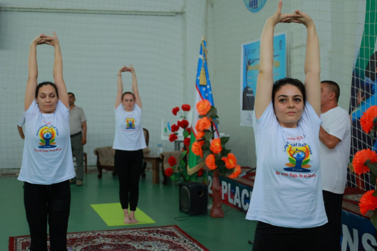 On June 14, 2021, public yoga classes were held at the Namangan Engineering and Construction Institute on the eve of the International Yoga Day.