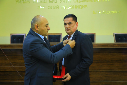 The head of the NamECI department was awarded a commemorative medal "30 years of the Constitution of Uzbekistan"