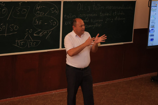 Vice-rector for educational affairs of NamECI gave a lesson to the students of the Faculty of Industrial Informatization