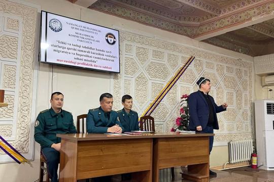 A roundtable discussion was organized with the participation of students of the Namangan Institute of Engineering and Construction