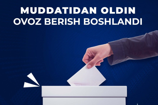 Bugun, 19 apreldan referendumda muddatidan oldin ovoz berish boshlandi