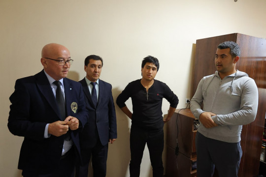 The rector of NamECI got acquainted with the conditions created in the student hostel of the institute in the Uychi district