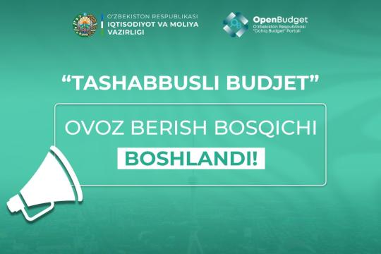 “Tashabbusli budjet”ning 2024-yilgi 2-mavsumi doirasida ovoz berish bosqichi boshlandi!