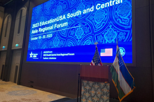 A representative of NamMQI participates in the regional forum of the "Education USA" program