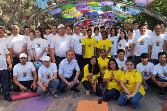 Representatives of NamECI in cooperation with the Indian Cultural Center held public yoga classes